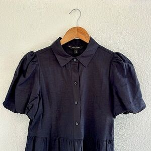 Banana Republic XS Petite black babydoll dress